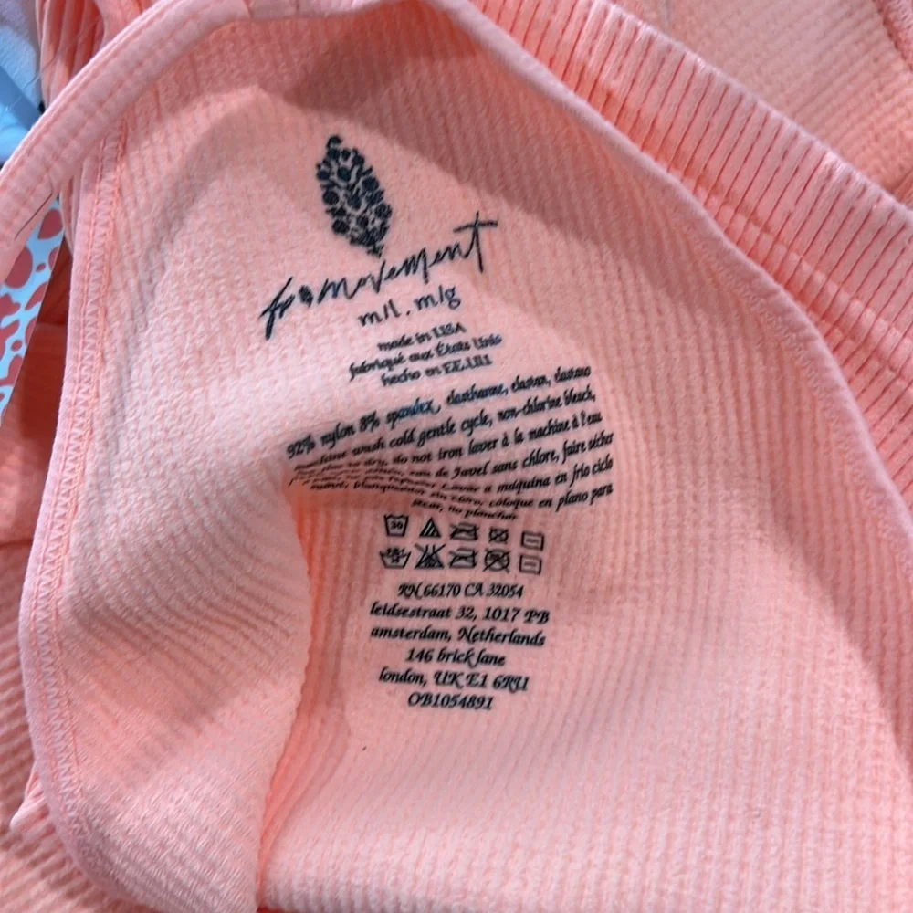 Free People Movement Neon Orange Cropped Top - Picture 6 of 6
